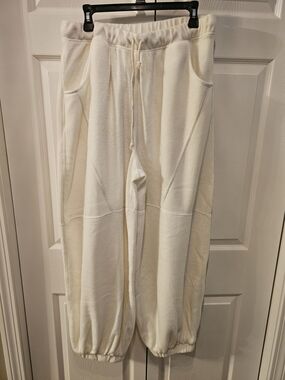 Double Zero Cream Drawstring Jogger Pants